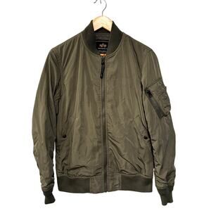 Alpha Industries M Bomber Flight Jacket MA-1 T-Shirt Liner Slim Japan Army Green